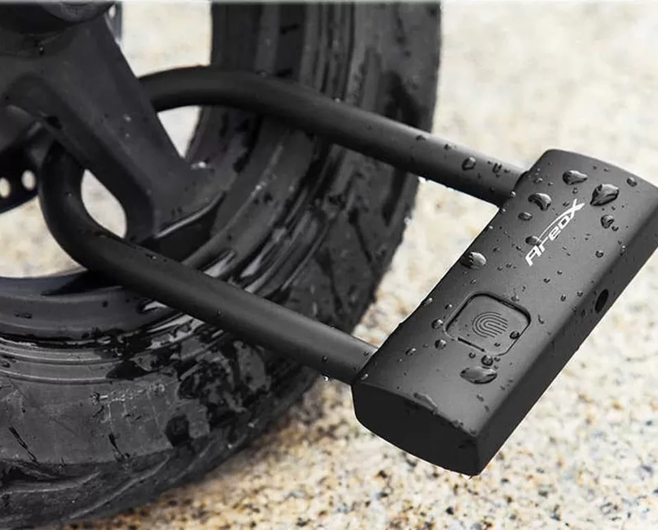 Умный велосипедный замок AreoX Short U8 со сканером отпечатков пальцев - фото 4 - id-p226742078