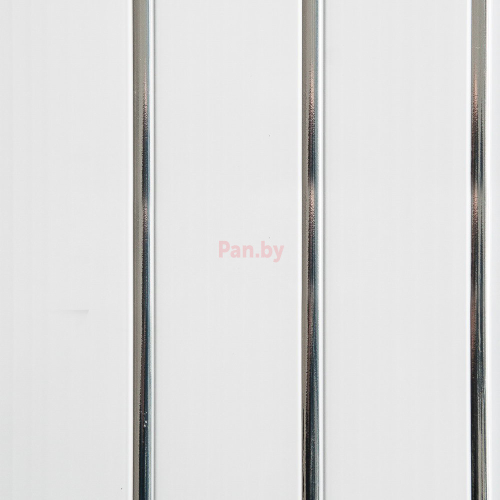 Панель ПВХ (пластиковая) лакированная Dekostar Люкс Трехсекционная - Серебро 3000*240*8 - фото 1 - id-p76284857