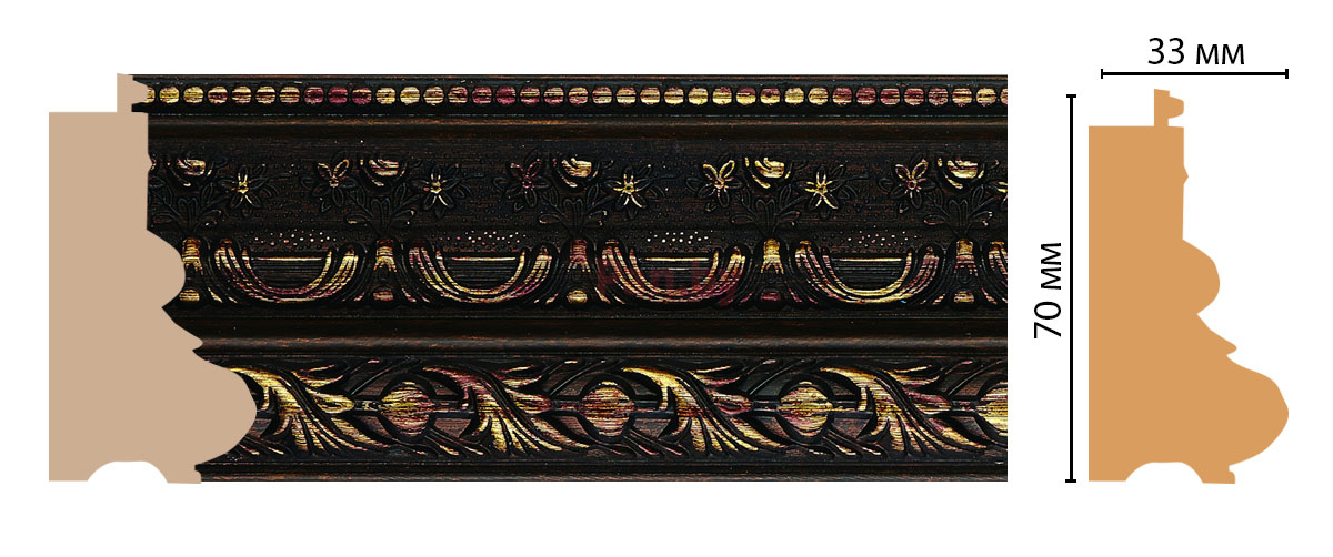 Декоративный багет для стен Декомастер Ренессанс 577-966 - фото 2 - id-p74756194