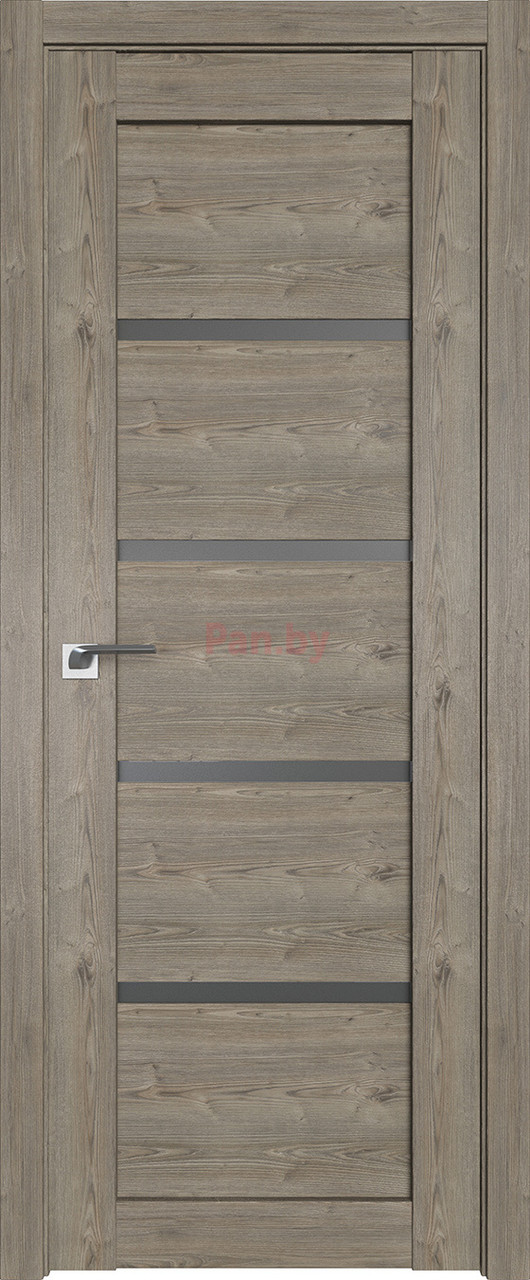Межкомнатная дверь царговая экошпон ProfilDoors серия XN Модерн 2.09XN, Каштан темный Мателюкс графит