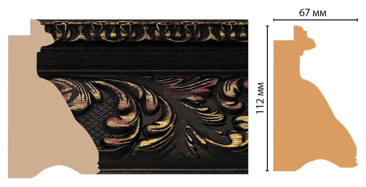 Декоративный багет для стен Декомастер Ренессанс S16-966 - фото 2 - id-p74756320