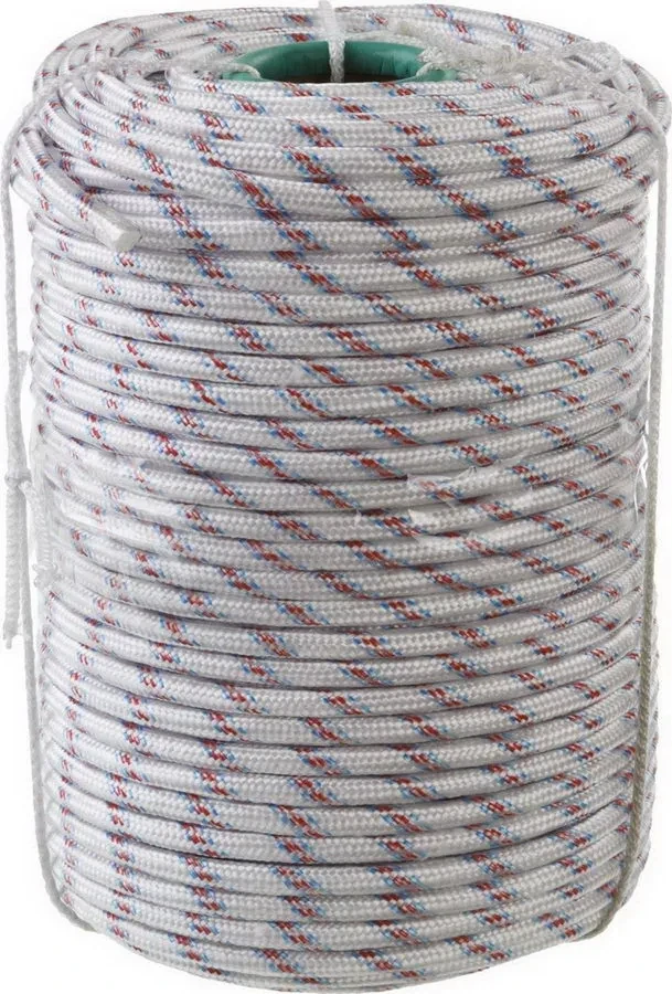 Фал плетеный полипропиленовый 16-прядный, 520 кгс, сердечник полипропилен, 8 мм, бдлина 100 м - 51-2-008 - фото 1 - id-p227201627
