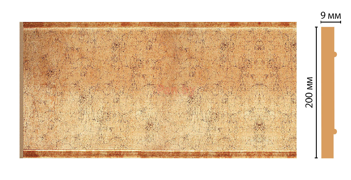 Декоративная панель из полистирола Декомастер Античное золото B20-552 2400х200х9 - фото 1 - id-p77365797