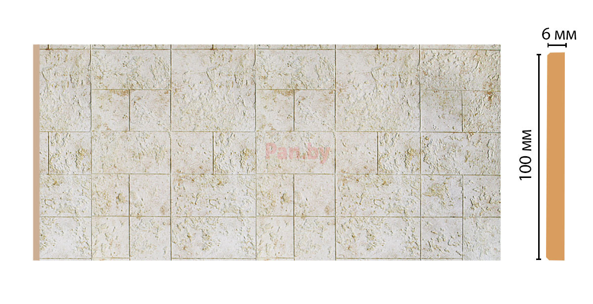 Декоративная панель из полистирола Декомастер Stone Line R10-25 2400х100х6 - фото 1 - id-p77365965