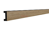 Декоративная интерьерная рейка из дюрополимера Decor-Dizayn 626-64SH, 3000*30*13