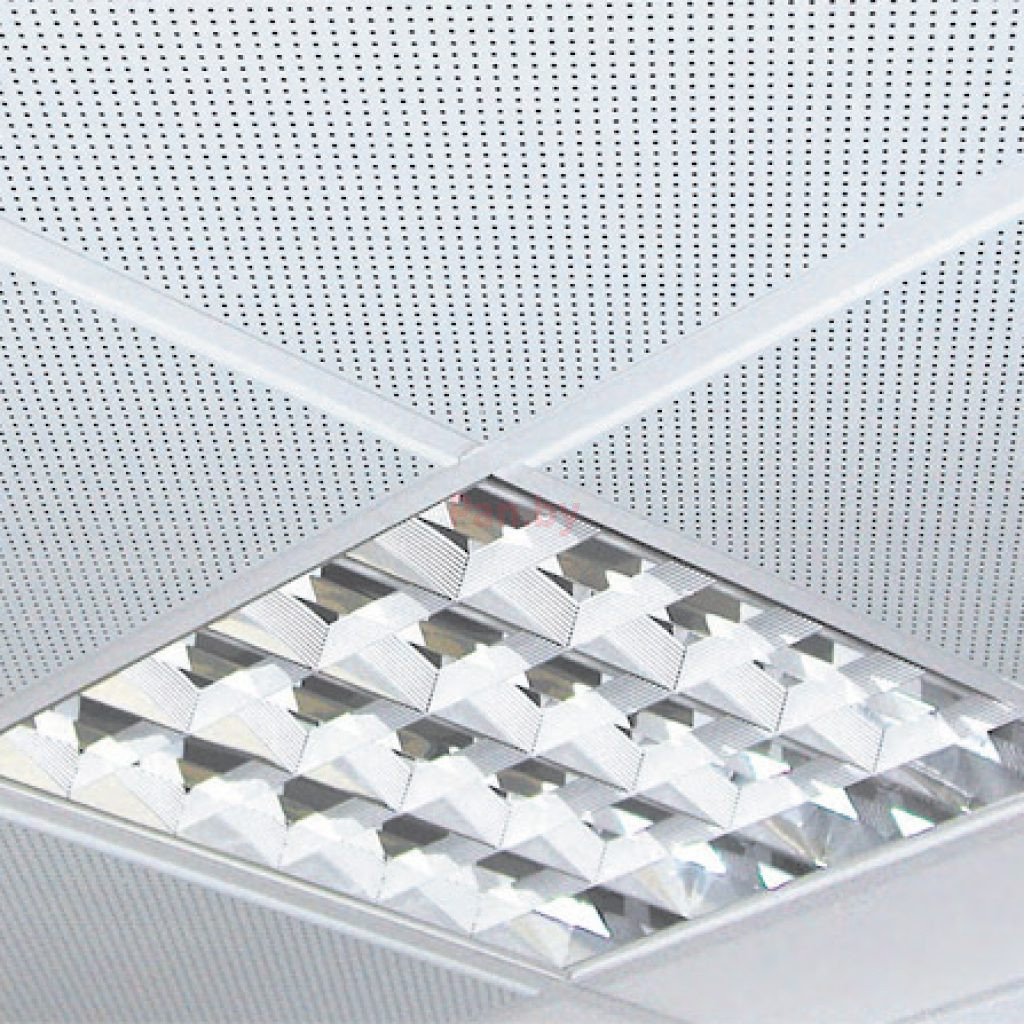 Кассетный потолок Албес AP 600 A6 Белый матовый перфорированный эконом 600*600 мм - фото 2 - id-p87215715