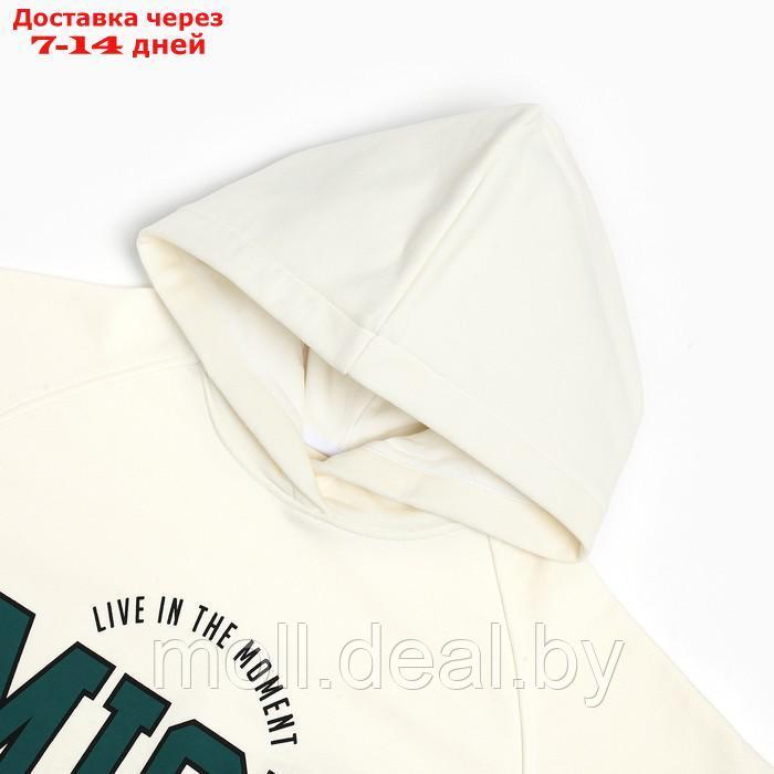 Толстовка женская с капюшоном Mist Old School размер 44, цвет молочный - фото 6 - id-p226884157