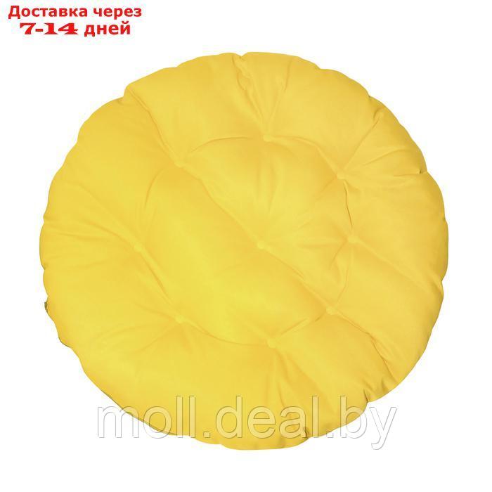Подушка круглая на кресло непромокаемая D60 см, цвет желтый файберфлекс, грета20%, пэ80% - фото 2 - id-p226884194
