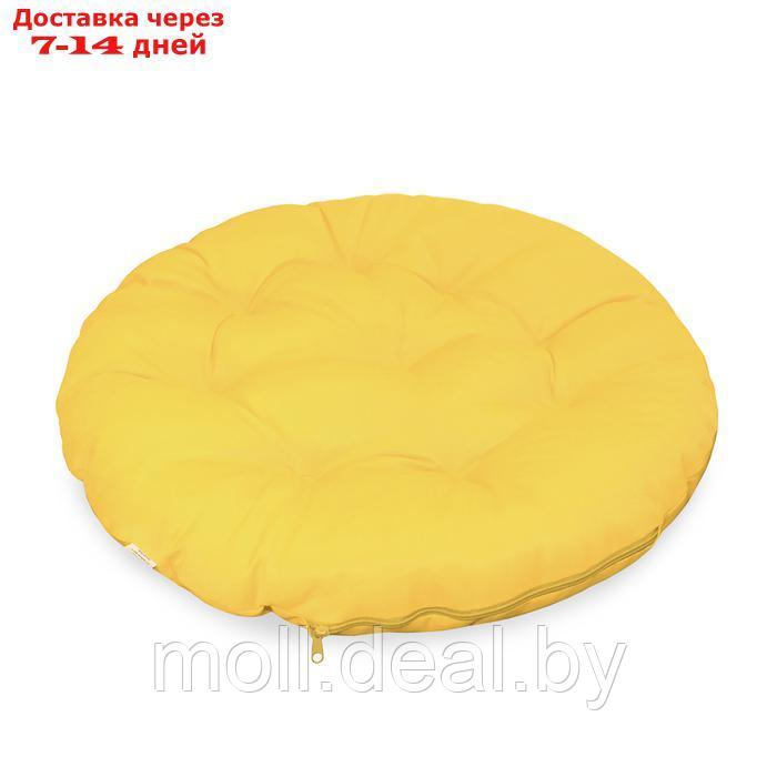 Подушка круглая на кресло непромокаемая D60 см, цвет желтый файберфлекс, грета20%, пэ80% - фото 3 - id-p226884194