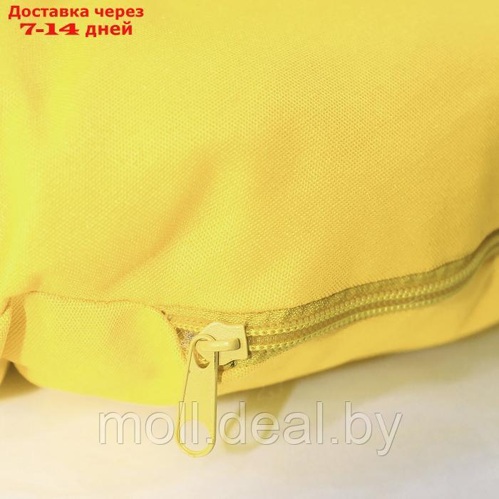 Подушка круглая на кресло непромокаемая D60 см, цвет желтый файберфлекс, грета20%, пэ80% - фото 5 - id-p226884194