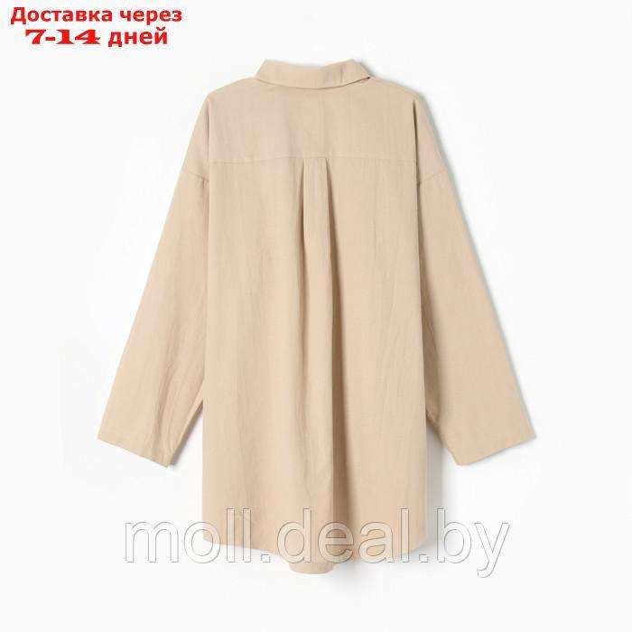 Комплект женский (рубашка, шорты) KAFTAN размер 48-50, бежевый - фото 2 - id-p226886119