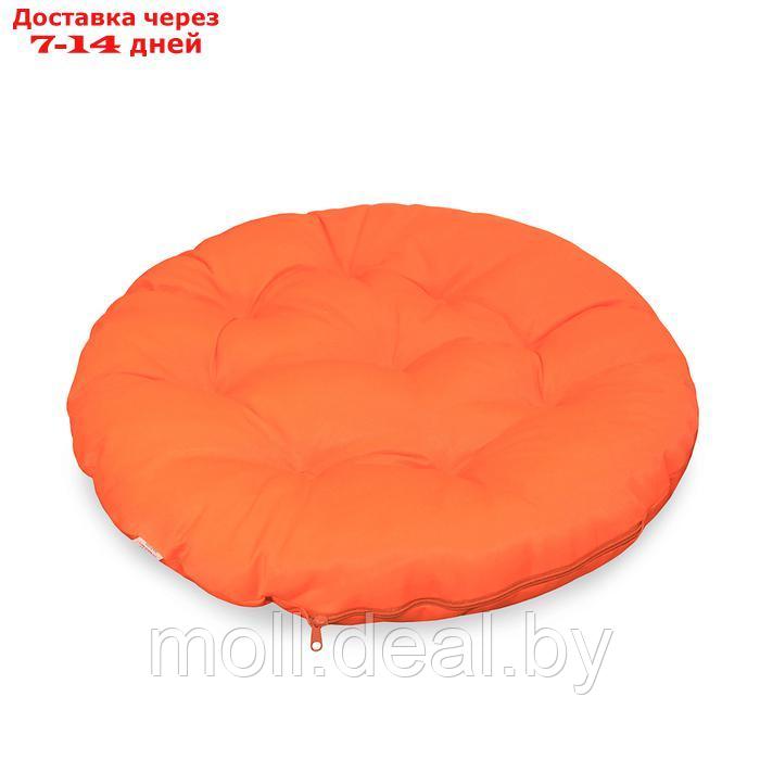 Подушка круглая на кресло непромокаемая D60 см, цвет оранжевый файберфлекс, грета20%, пэ80% - фото 3 - id-p226884201