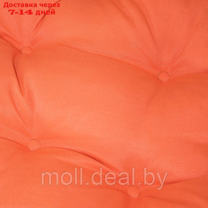 Подушка круглая на кресло непромокаемая D60 см, цвет оранжевый файберфлекс, грета20%, пэ80% - фото 4 - id-p226884201