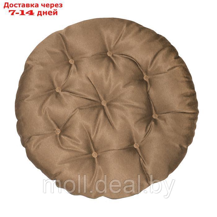 Подушка круглая на кресло непромокаемая D60 см, цвет бежевый, файберфлекс, грета20%, пэ80% - фото 2 - id-p226884202