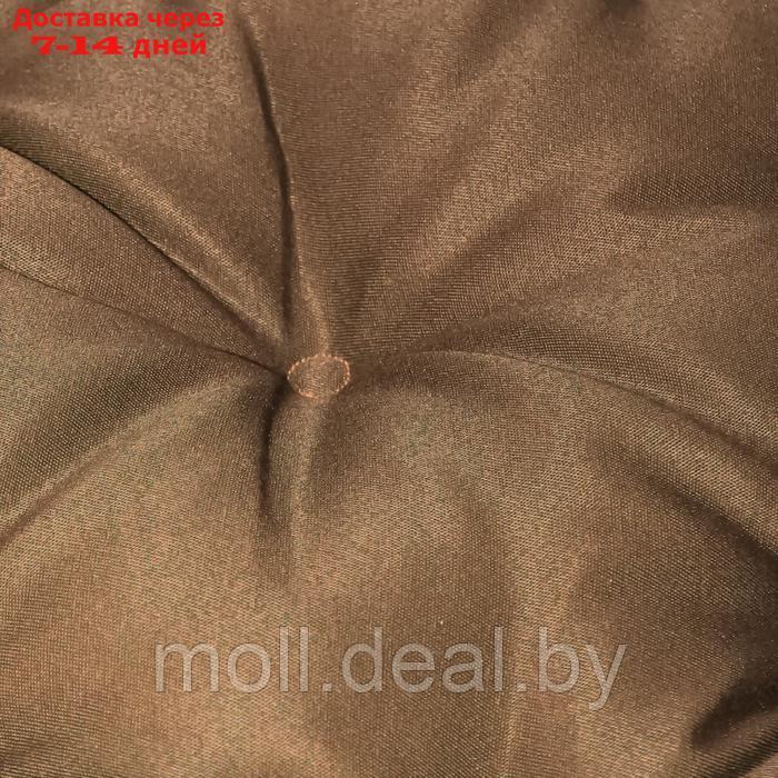 Подушка круглая на кресло непромокаемая D60 см, цвет бежевый, файберфлекс, грета20%, пэ80% - фото 3 - id-p226884202
