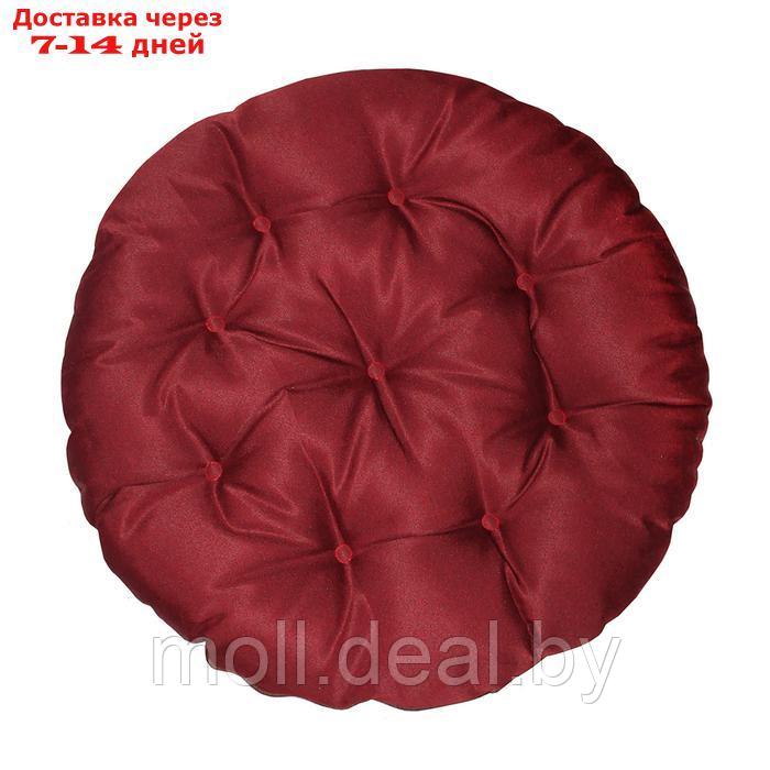 Подушка круглая на кресло непромокаемая D60 см, цвет красный файберфлекс, грета20%, пэ80% - фото 2 - id-p226884204