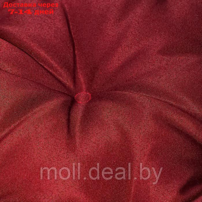 Подушка круглая на кресло непромокаемая D60 см, цвет красный файберфлекс, грета20%, пэ80% - фото 4 - id-p226884204