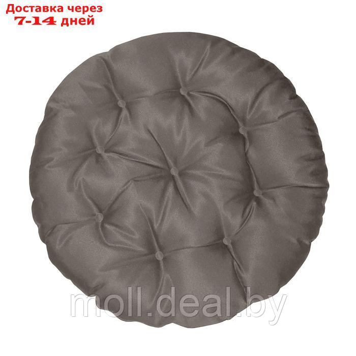 Подушка круглая на кресло непромокаемая D60 см, цвет серый, файберфлекс, грета20%, пэ80% - фото 3 - id-p226884205