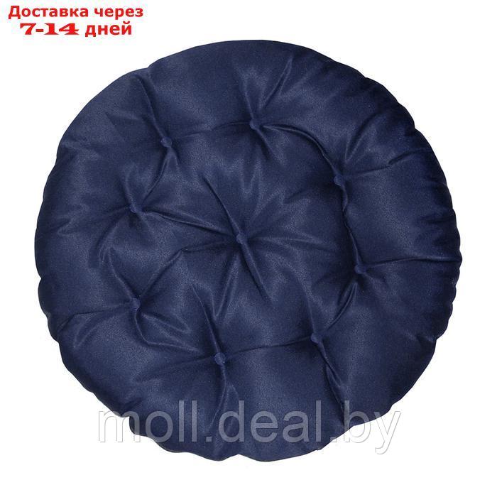Подушка круглая на кресло непромокаемая D60 см, цвет т-синий файберфлекс, грета20%, пэ80% - фото 3 - id-p226884208