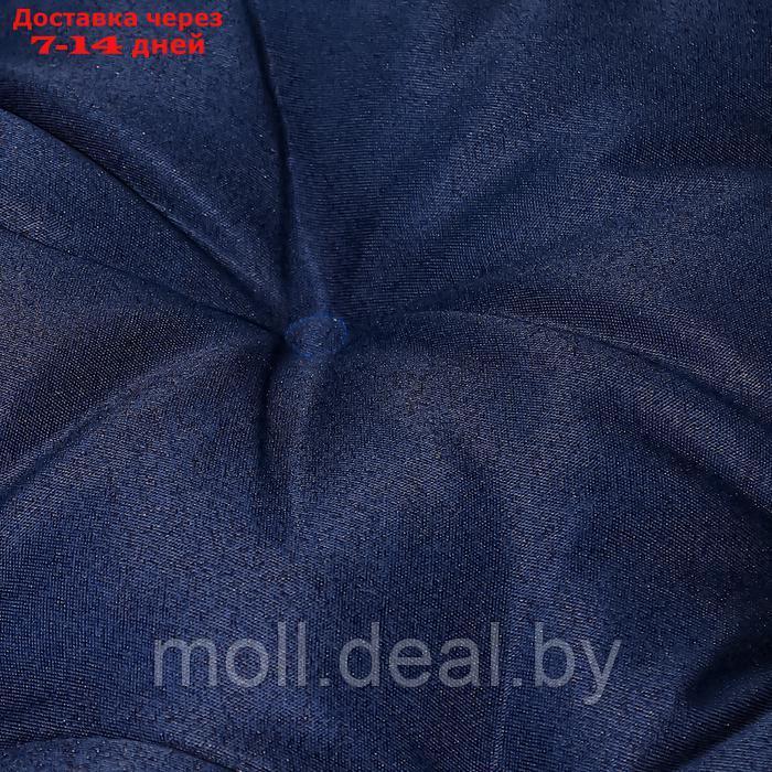 Подушка круглая на кресло непромокаемая D60 см, цвет т-синий файберфлекс, грета20%, пэ80% - фото 4 - id-p226884208