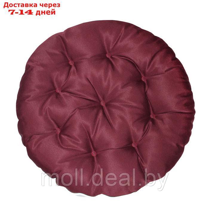 Подушка круглая на кресло непромокаемая D60 см, цвет бордо файберфлекс, грета20%, пэ80% - фото 2 - id-p226884209