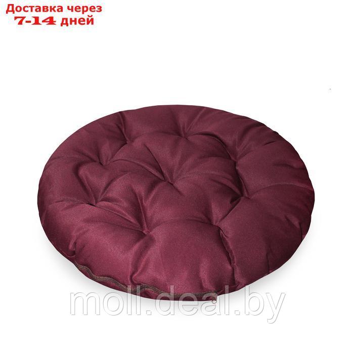Подушка круглая на кресло непромокаемая D60 см, цвет бордо файберфлекс, грета20%, пэ80% - фото 3 - id-p226884209