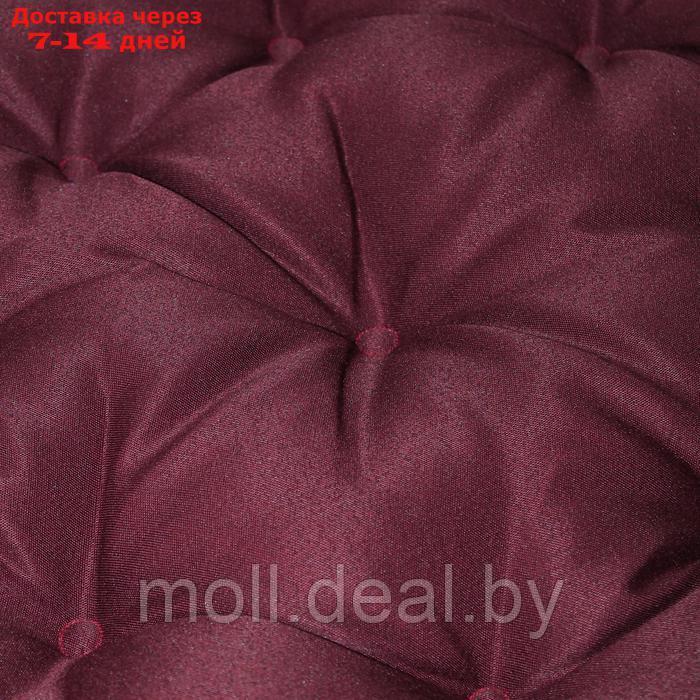 Подушка круглая на кресло непромокаемая D60 см, цвет бордо файберфлекс, грета20%, пэ80% - фото 4 - id-p226884209