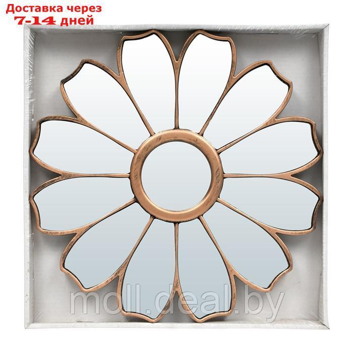 Зеркало Qwerty "Портофино", декоративное, 25х25 см, цвет бронза - фото 2 - id-p226885166