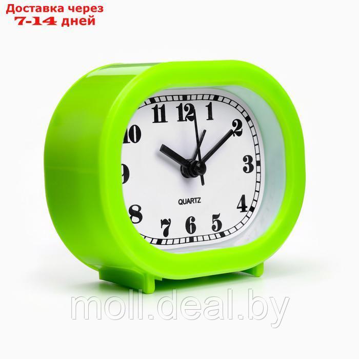 Часы - будильник настольные "Классика" на ножках, дискретный ход, 10 х 8.5 см, АА, зеленые - фото 2 - id-p226885167