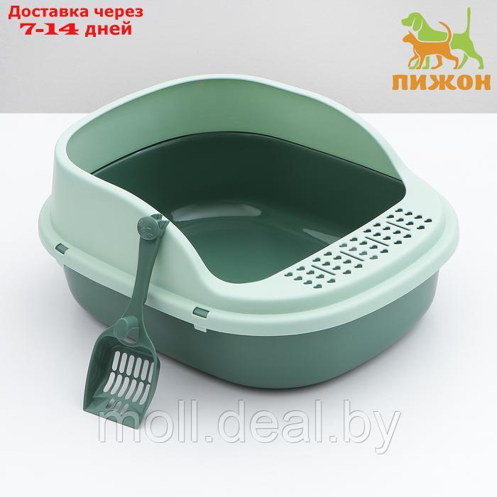 Туалет с бортом 56 х 45 х 24 см, зеленый - фото 1 - id-p226888084