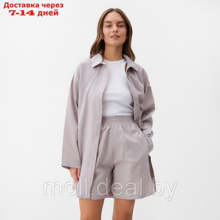Комплект женский (рубашка, шорты) KAFTAN размер 40-42, серый - фото 1 - id-p226886134