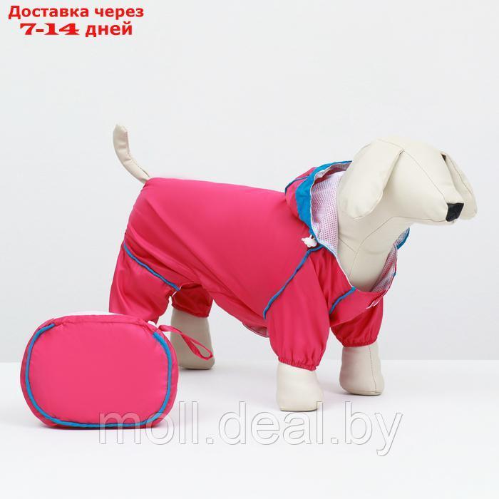 Комбинезон для собак, демисезонный с сумкой, размер ХL (ДС 37, Ог 49, ОШ 33 см), розовый - фото 1 - id-p226888097