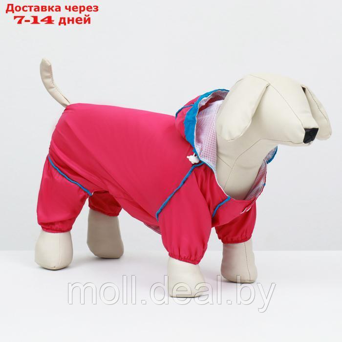 Комбинезон для собак, демисезонный с сумкой, размер ХL (ДС 37, Ог 49, ОШ 33 см), розовый - фото 3 - id-p226888097