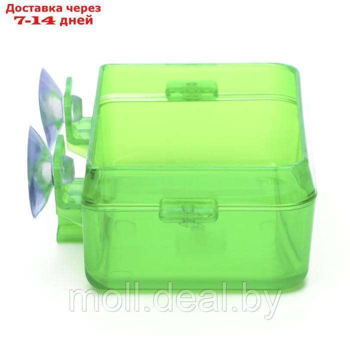 Кормушка NomoyPet для террариума на присосках, 10 х 4 х 7,5 см, зелёная - фото 2 - id-p226888116