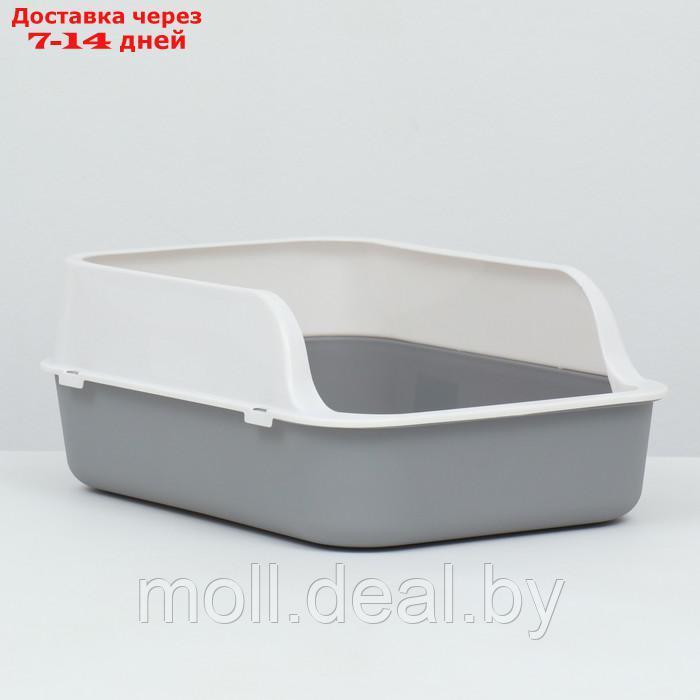 Туалет с бортом, 40х29х15 см, серый - фото 3 - id-p226888120