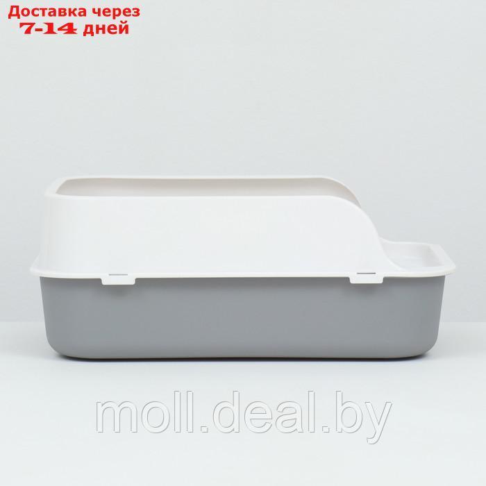 Туалет с бортом, 40х29х15 см, серый - фото 6 - id-p226888120