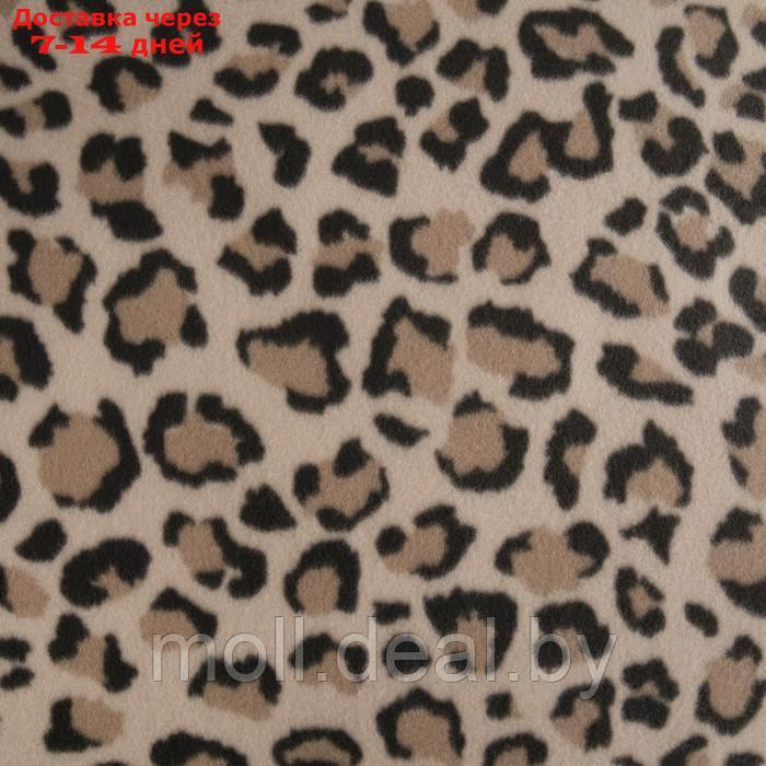 Плед флисовый "Леопард", размер 150х200 см, цвет песочный - фото 2 - id-p226884240