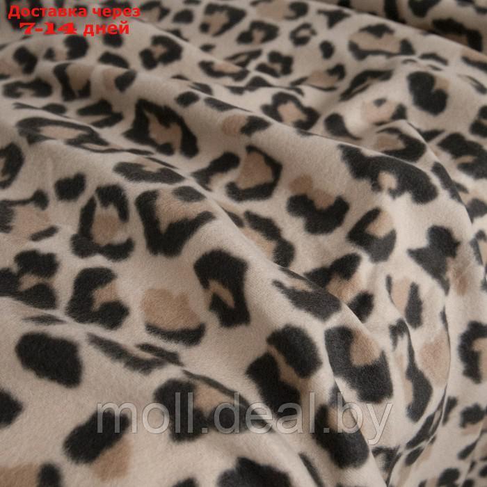 Плед флисовый "Леопард", размер 150х200 см, цвет песочный - фото 3 - id-p226884240