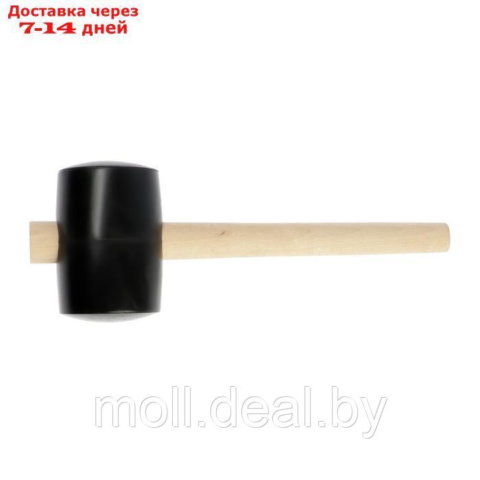 Киянка ЛОМ, деревянная рукоятка, черная резина, 90 мм, 1000 г - фото 2 - id-p226890090