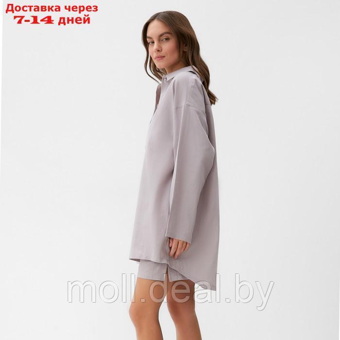 Комплект женский (рубашка, шорты) KAFTAN размер 52-54, серый - фото 6 - id-p226886175