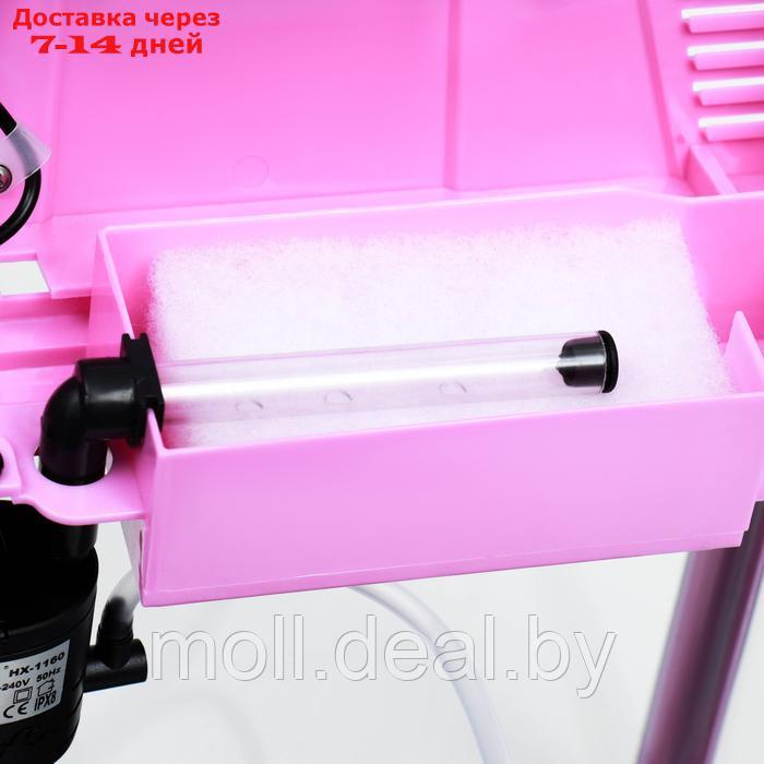 Аквариум SeaStar HX-240ZF в комплекте: LED-лампа двухцветная, фильтр 200 л/ч, 12 л розовый - фото 7 - id-p226888137