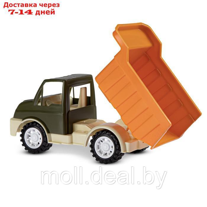 Песочный набор с грузовиком хаки-коричневый(лопатка и грабли 19см, 4 формочки) JB5300672 - фото 3 - id-p226885234