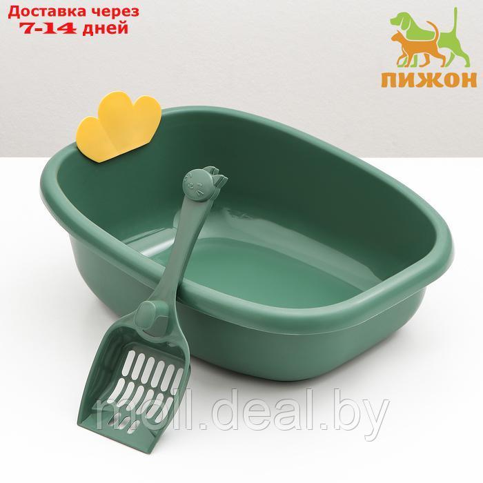 Туалет без борта 41 х 33,5 х 15,5 см, зелёный - фото 1 - id-p226888158