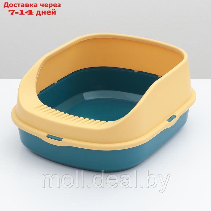 Туалет с бортом 47 х 39 х 20 см, синий/жёлтый - фото 4 - id-p226888159