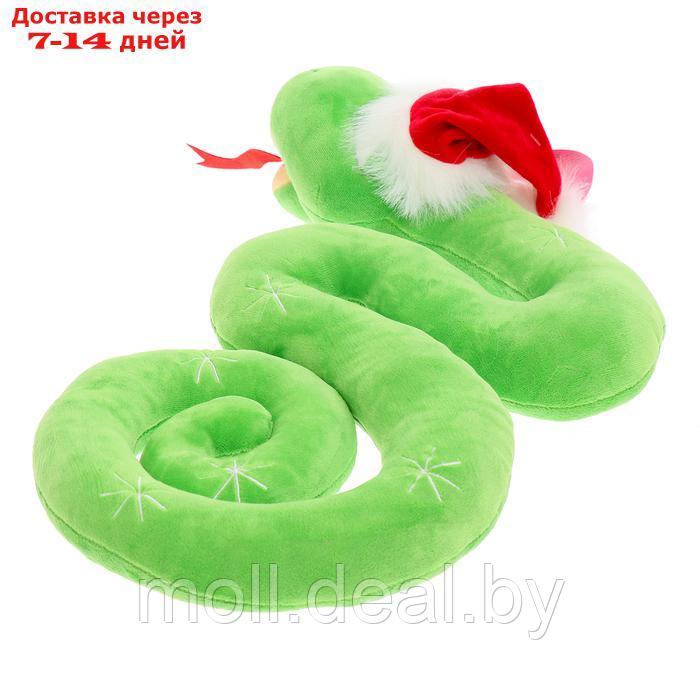 Мягкая игрушка "Змейка новогодняя", цвет зеленый, 66 см 9497 - фото 2 - id-p226885257
