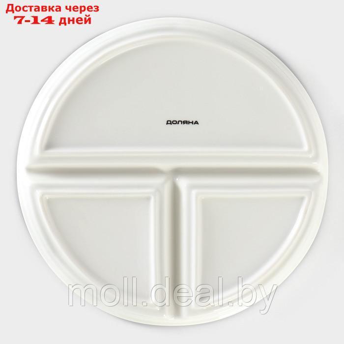 Тарелка фарфоровая для правильного питания Доляна, d=23 см - фото 6 - id-p227076469