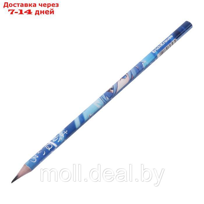 Набор чернографитных карандашей 12 штук HB ErichKrause "Manga" дерево, трехгранный - фото 3 - id-p227079448
