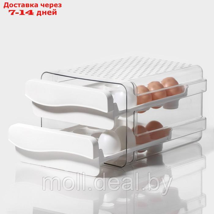 Контейнер для хранения яиц Доляна, 40 ячеек, 27×22×16 см, цвет белый - фото 5 - id-p227076474