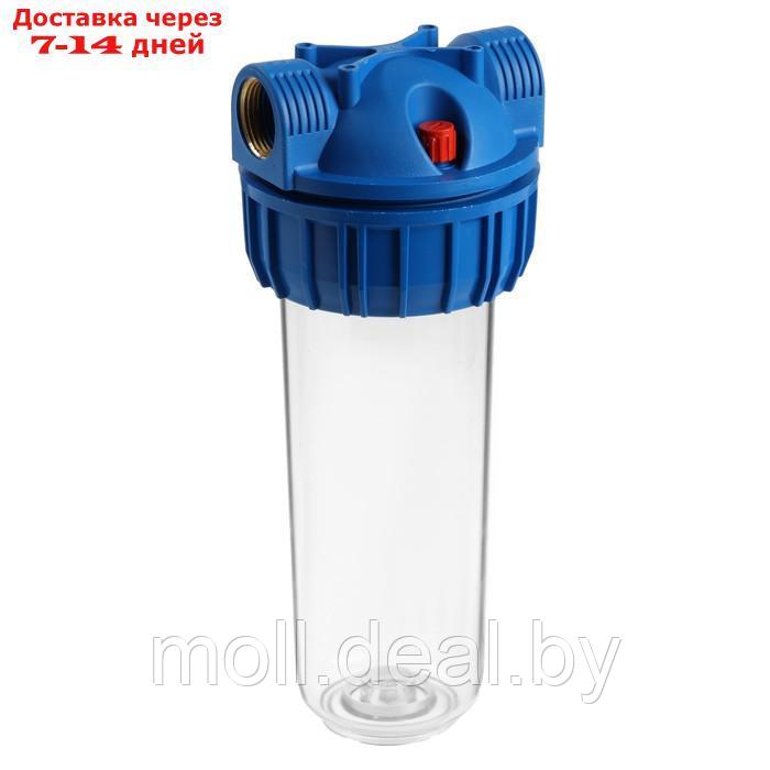Корпус для фильтра ZEIN, 10SL, 1", для холодной воды, ключ, крепление, прозрачный - фото 1 - id-p226890145