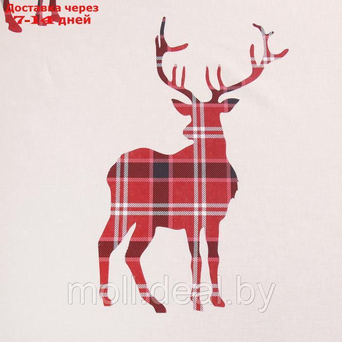 Простыня на резинке Этель Scottish deer 160х200х25, 100% хлопок, поплин 125г/м2 - фото 2 - id-p226889170